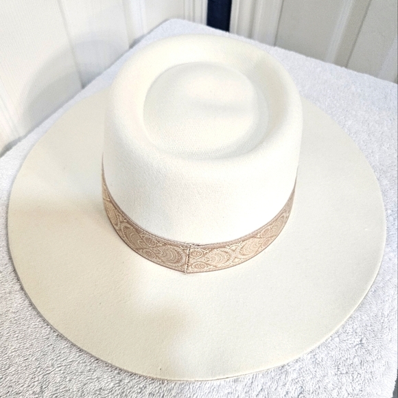 NWT Melrose and Market Novelty Boater Hat w Wide Brim Ivory Combo ONE SI… - Picture 5 of 9